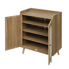 Load image into Gallery viewer, Adorn Homez Ricco Shoe rack with Rattan/cane mesh .