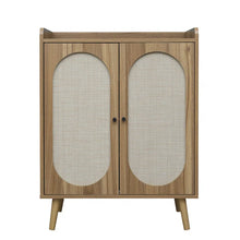 Load image into Gallery viewer, Adorn Homez Ricco Shoe rack with Rattan/cane mesh .