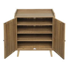 Load image into Gallery viewer, Adorn Homez Ricco Shoe rack with Rattan/cane mesh .