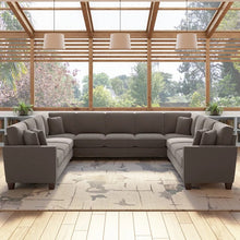 Load image into Gallery viewer, Adorn Homez Riley C shape Corner Sofa 11  Seater in Velvet Fabric