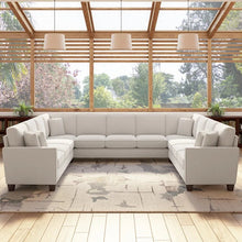 Load image into Gallery viewer, Adorn Homez Riley C shape Corner Sofa 11  Seater in Velvet Fabric