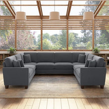 Load image into Gallery viewer, Adorn Homez Riley C shape Corner Sofa 8 Seater in Velvet Fabric