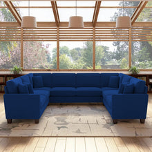 Load image into Gallery viewer, Adorn Homez Riley C shape Corner Sofa 8 Seater in Velvet Fabric