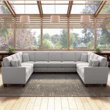 Load image into Gallery viewer, Adorn Homez Riley C shape Corner Sofa 11  Seater in Velvet Fabric