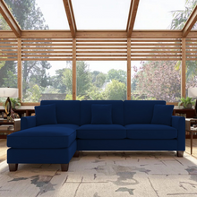 Load image into Gallery viewer, Adorn Homez Riley L shape Sofa (4 Seater) in Velvet Fabric