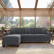 Load image into Gallery viewer, Adorn Homez Riley L shape Sofa (4 Seater) in Velvet Fabric