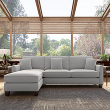 Load image into Gallery viewer, Adorn Homez Riley L shape Sofa (4 Seater) in Velvet Fabric