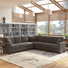 Load image into Gallery viewer, Adorn Homez Riley L shape Corner Sofa 7 Seater in Velvet Fabric