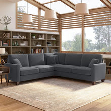Load image into Gallery viewer, Adorn Homez Riley L Shape Corner Sofa 5 Seater in Velvet Fabric