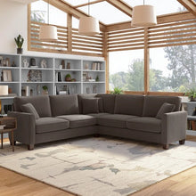 Load image into Gallery viewer, Adorn Homez Riley L Shape Corner Sofa 5 Seater in Velvet Fabric