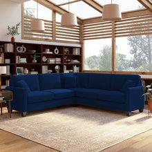 Load image into Gallery viewer, Adorn Homez Riley L Shape Corner Sofa 5 Seater in Velvet Fabric