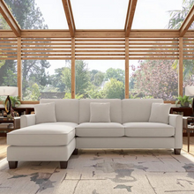 Load image into Gallery viewer, Adorn Homez Riley L shape Sofa (4 Seater) in Velvet Fabric