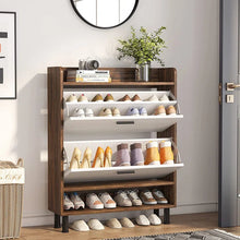 Load image into Gallery viewer, Adorn Homez Paulo Shoe Rack with Rattan/cane mesh .
