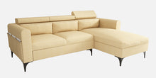Load image into Gallery viewer, Adorn Homez - Gemini 4 Seater Sectional Sofa In Premium Molfino Fabric with Adjustable Headrest.