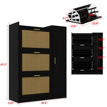 Load image into Gallery viewer, Adorn Homez Avion Shoe rack with Rattan/cane mesh
