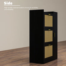 Load image into Gallery viewer, Adorn Homez Avion Shoe rack with Rattan/cane mesh