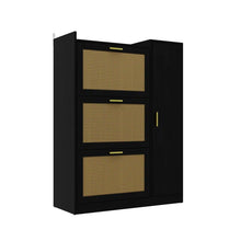 Load image into Gallery viewer, Adorn Homez Avion Shoe rack with Rattan/cane mesh