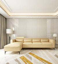 Load image into Gallery viewer, Adorn Homez - Gemini 5 Seater Sectional Sofa In Premium Molfino Fabric with Adjustable Headrest