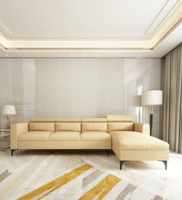 Load image into Gallery viewer, Adorn Homez - Gemini 5 Seater Sectional Sofa In Premium Molfino Fabric with Adjustable Headrest