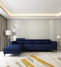 Load image into Gallery viewer, Adorn Homez - Gemini 5 Seater Sectional Sofa In Premium Molfino Fabric with Adjustable Headrest