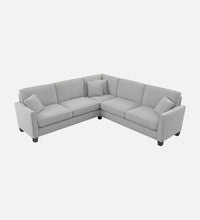 Load image into Gallery viewer, Adorn Homez Riley L shape Sofa 5 Seater with Ottoman in Velvet Fabric