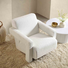 Load image into Gallery viewer, Adorn Homez Swedan Accent chair in Pure Boucle Fabric