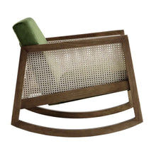 Load image into Gallery viewer, Adorn Homez Milan Wooden Rocking Chair with Rattan/cane Mesh.