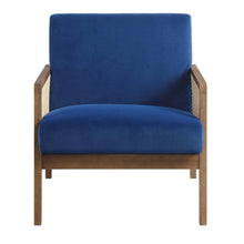 Load image into Gallery viewer, Adorn Homez Evan Teakwood Aram Chair with Rattan/cane Mesh