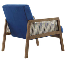 Load image into Gallery viewer, Adorn Homez Evan Teakwood Aram Chair with Rattan/cane Mesh