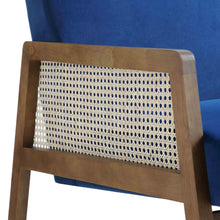 Load image into Gallery viewer, Adorn Homez Evan Teakwood Aram Chair with Rattan/cane Mesh