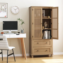 Load image into Gallery viewer, Adorn Homez Verona 2 Doors Cabinet with Rattan/Cane Mesh