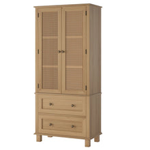 Load image into Gallery viewer, Adorn Homez Verona 2 Doors Cabinet with Rattan/Cane Mesh