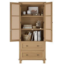 Load image into Gallery viewer, Adorn Homez Verona 2 Doors Cabinet with Rattan/Cane Mesh