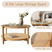 Load image into Gallery viewer, Adorn Home Solid Wood Kingston Center Table with Rattan/Cane Mesh