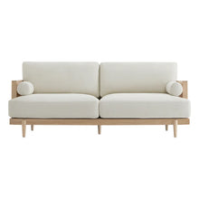 Load image into Gallery viewer, Adorn Homez Jensen Solid Wood 3 Seater Sofa in Premium Velvet Fabric