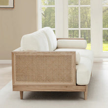 Load image into Gallery viewer, Adorn Homez Jensen Solid Wood 3 Seater Sofa in Premium Velvet Fabric