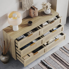 Load image into Gallery viewer, Adorn Home Ellery Rattan Chest of 6 Drawer with Rattan/Cane