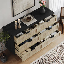 Load image into Gallery viewer, Adorn Home Ellery Rattan Chest of 6 Drawer with Rattan/Cane