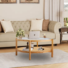 Load image into Gallery viewer, Adorn Home Solid Wood Kingston Center Table with Rattan/Cane Mesh