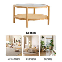 Load image into Gallery viewer, Adorn Home Solid Wood Kingston Center Table with Rattan/Cane Mesh