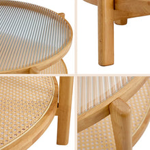 Load image into Gallery viewer, Adorn Home Solid Wood Kingston Center Table with Rattan/Cane Mesh