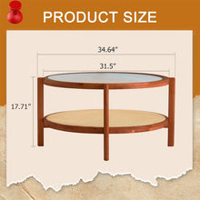Load image into Gallery viewer, Adorn Home Solid Wood Kingston Center Table with Rattan/Cane Mesh