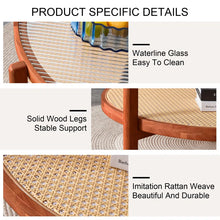 Load image into Gallery viewer, Adorn Home Solid Wood Kingston Center Table with Rattan/Cane Mesh