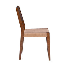 Load image into Gallery viewer, Adorn Homez Lily Teakwood Dining Chair with Rope Seats Handwoven