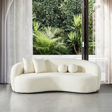 Load image into Gallery viewer, Adorn Homez Obrit 3 Seater Curve Sofa in Premium Boucle Fabric