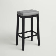 Load image into Gallery viewer, Adorn Homez Ronan Solid Wood Bar Stool With Upholstery