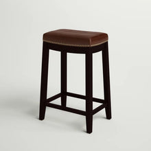 Load image into Gallery viewer, Adorn Homez Ronan Solid Wood Bar Stool With Upholstery