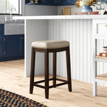 Load image into Gallery viewer, Adorn Homez Ronan Solid Wood Bar Stool With Upholstery