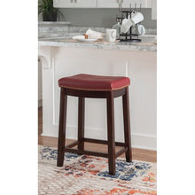Load image into Gallery viewer, Adorn Homez Ronan Solid Wood Bar Stool With Upholstery