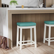 Load image into Gallery viewer, Adorn Homez Ronan Solid Wood Bar Stool With Upholstery